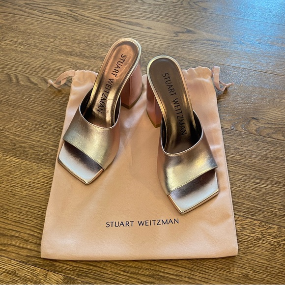 Stuart Weitzman Metallic Sandals - Picture 1 of 7